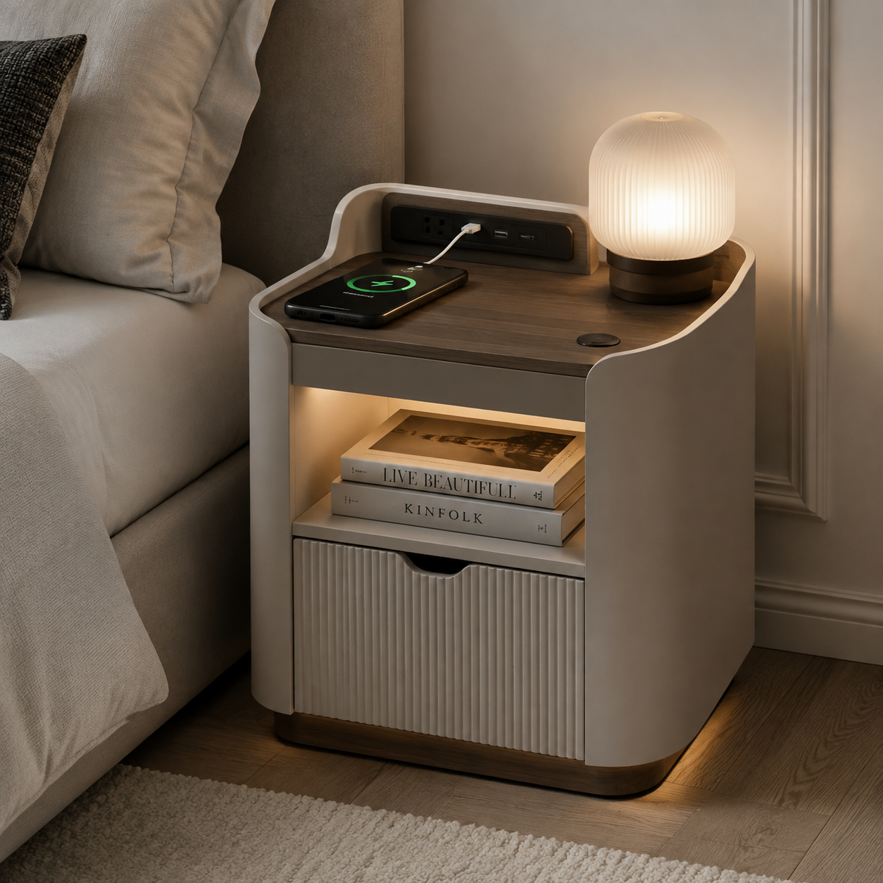 Movellaq™ Lumiara Bedside Charging Table