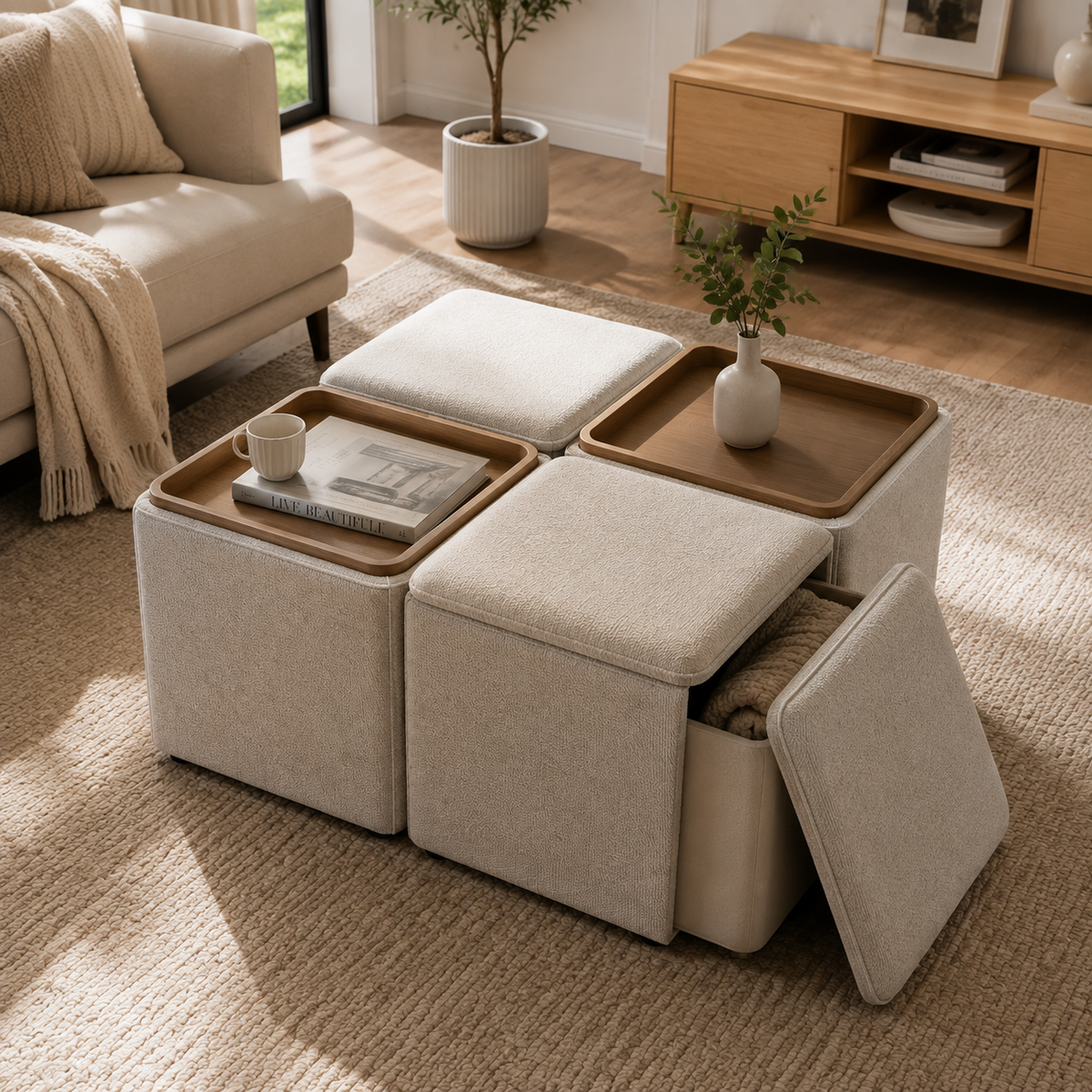 Movellaq™ Bellora Modular Storage Ottoman Cube